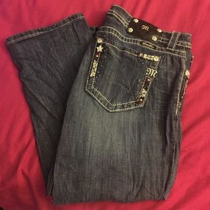 Miss Me Capri Red White and Blue Pants