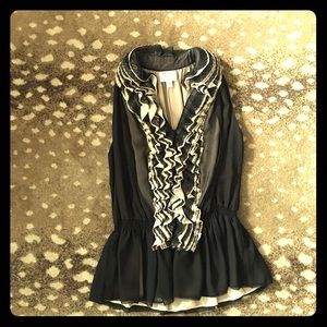 Robert Rodriguez Ruffled Sleeveless Top