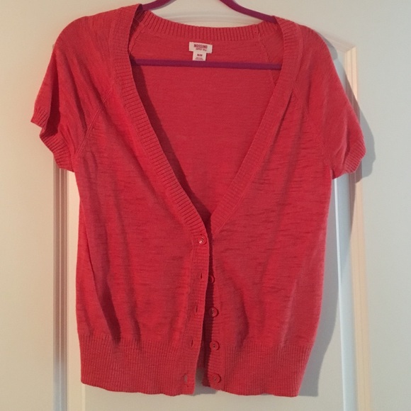 Peach Short Sleeve Cardigan