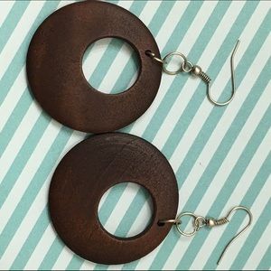 Wood Costume Earrings