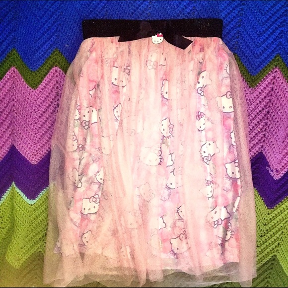 Hello Kitty pink tulle skirt