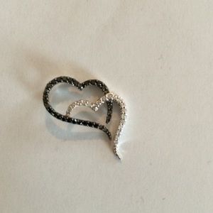 White and chocolate diamond pendant
