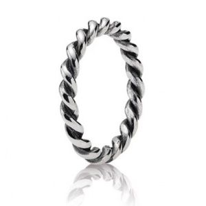 Pandora Sterling Silver Intertwined Ring NEW