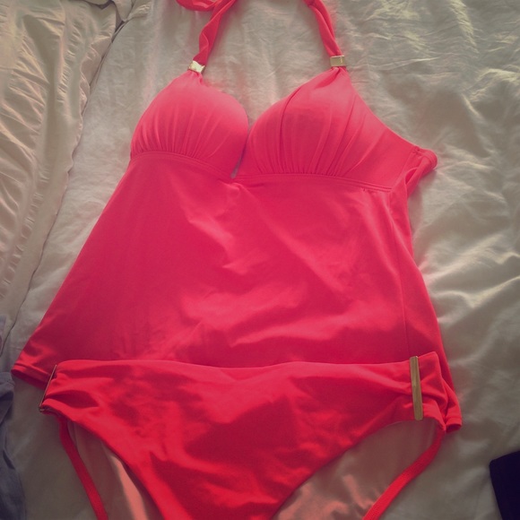 Victoria Secret L neon pink/orange tankini