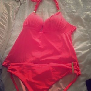 Victoria Secret L neon pink/orange tankini