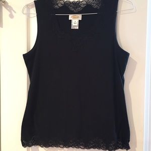 Talbots lace trimmed tank