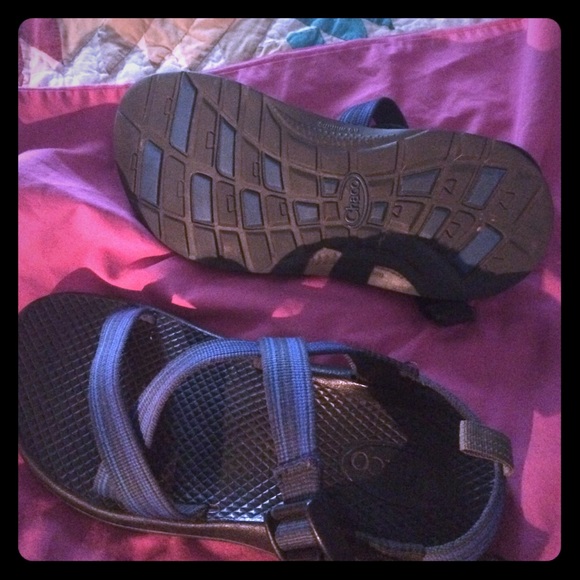 Boys Chaco's blue and charcoal, gently used.
