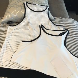 Fabletics sports bra and tank set, size L & M