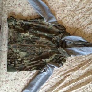 Hooded army jacket
