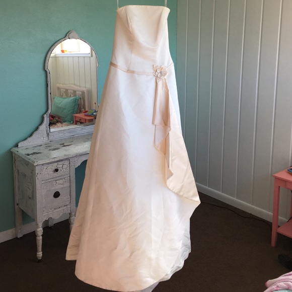 David's Bridal Dresses & Skirts - Strapless champagne wedding