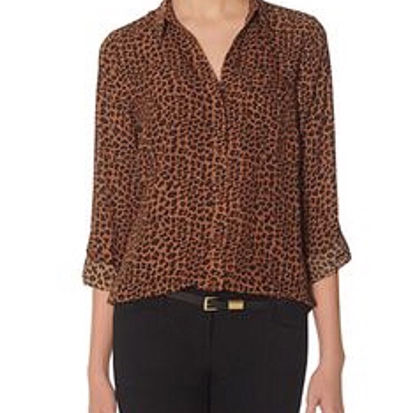 The Limited Ashton animal print blouse