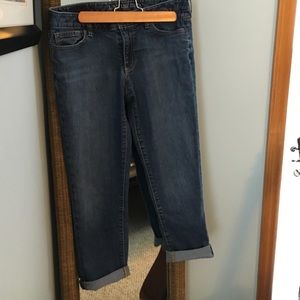 Land's End fit 1, size 10, slim ankle cuffed jeans