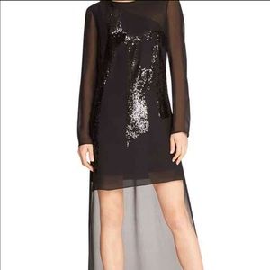 Halston heritage high low dress