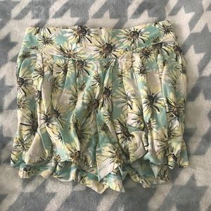 Sunflower breezy shorts & buttondown blue top