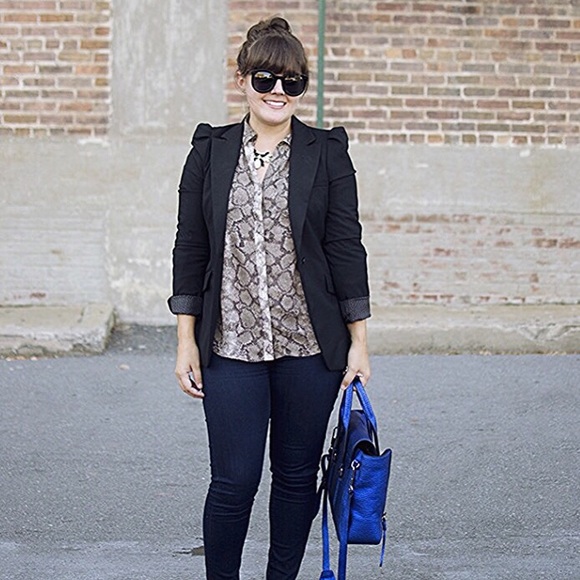 The Limited Ashton snakeskin print blouse