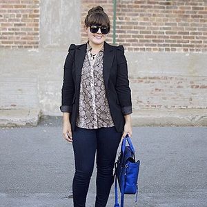 The Limited Ashton snakeskin print blouse