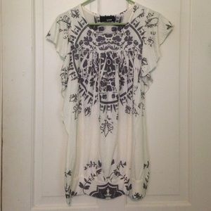 White print tunic