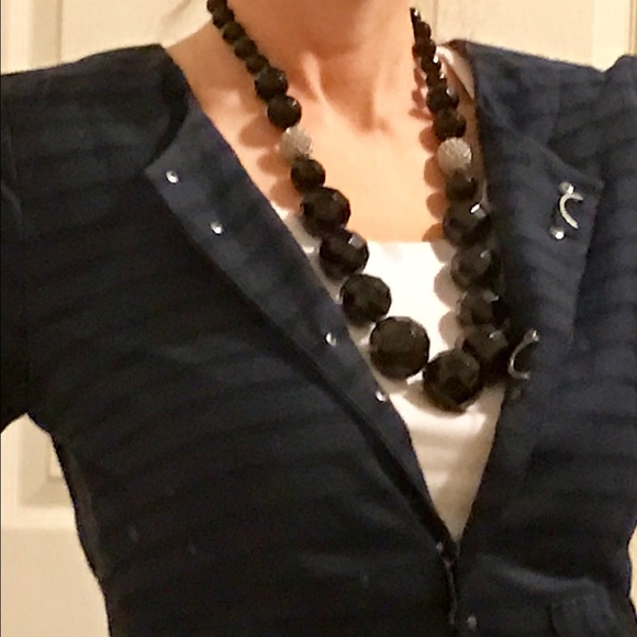 NWT kate spade Galaxy Swirl Black & Pave Necklace
