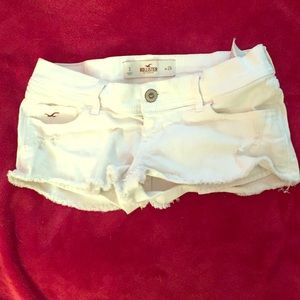 White denim shorts