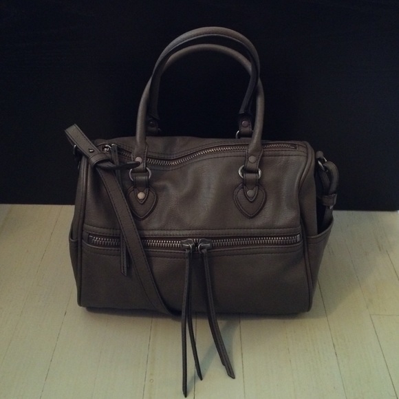 Slouchy vegan leather satchel