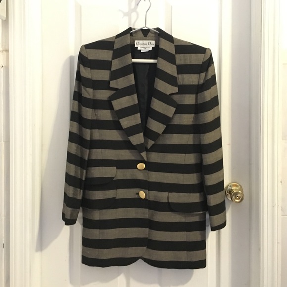 Vintage Christian Dior Striped Blazer