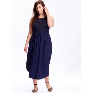 Old Navy Midi Sleeveless Fit & Flare dress in navy