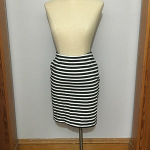 Striped pencil skirt