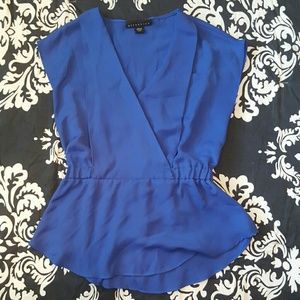 Royal blue peplum like top