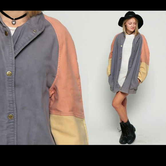 ISO vintage 80s colorblock jacket
