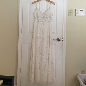White Maxi Dress with Sequin detail