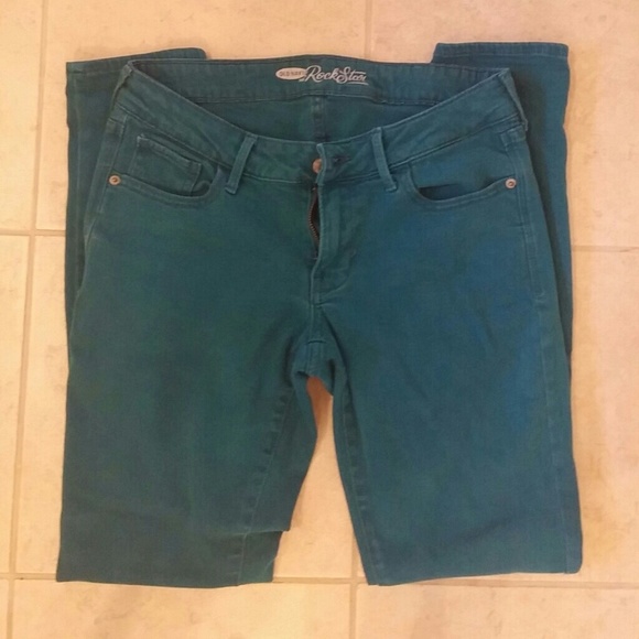 Teal skinny jeans