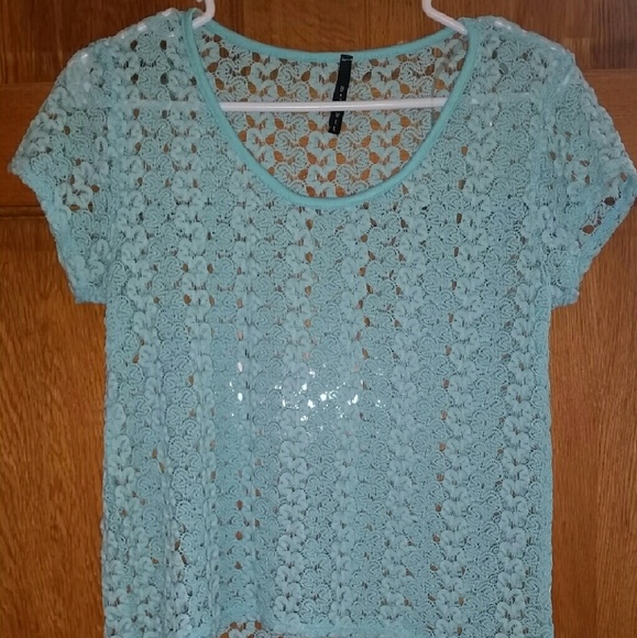 Hi/Low Turquoise Top - Picture 2 of 2
