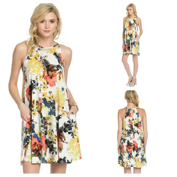 Floral print tunic dress