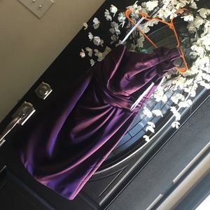 David's Bridal Plum Bridesmaids Dress