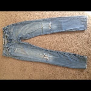 A&F distressed denim size 4
