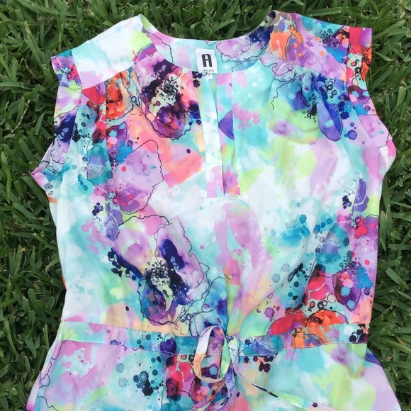 πHPπ Watercolor String Dress Silky & Colorful - Picture 2 of 4