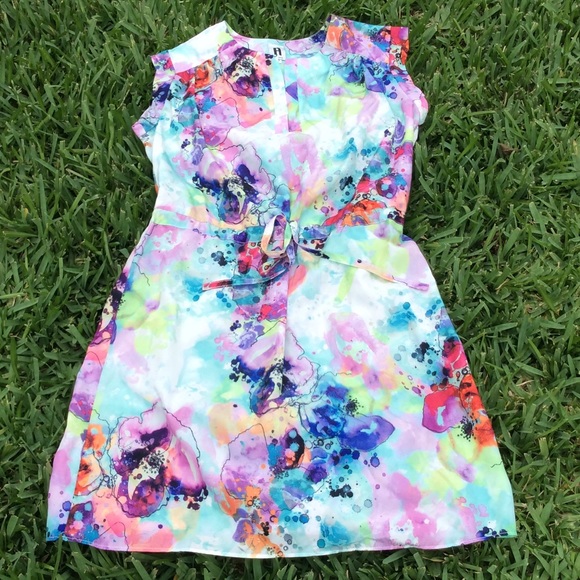 πHPπ Watercolor String Dress Silky & Colorful - Picture 3 of 4