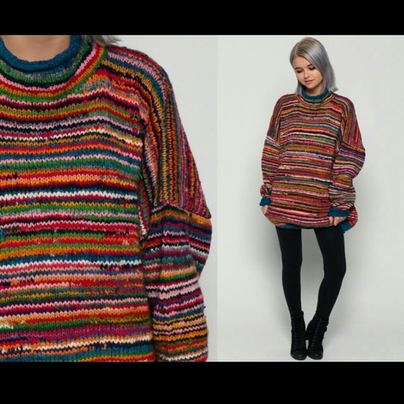 ISO vintage 80s rainbow sweater - Picture 1 of 3