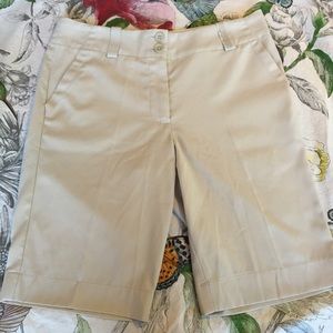 Women's Nike Dry-Fit Golf Shorts Beige