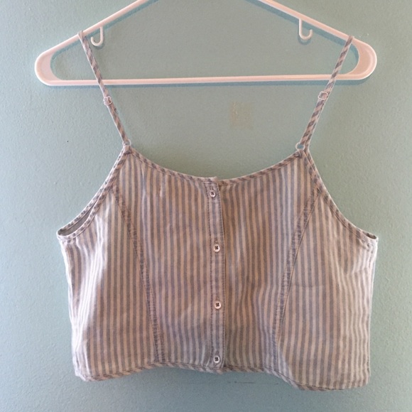 BDG Urban Outfitters Chambray Crop Top - Picture 3 of 3