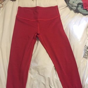 Pink/reddish yoga pants