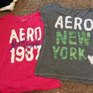 2 Aeropostale sparkle t-shirts