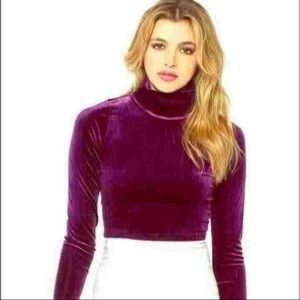 Purple Velour Top