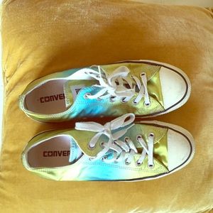 Converse All Stars in Blue Green Ombré Satin
