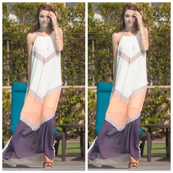 Color block maxi dress - Picture 2 of 4