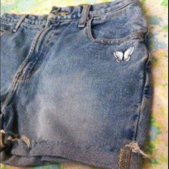 Vintage high-waisted aeo dungarees shorts - Picture 2 of 3