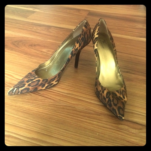 Almost New Leopard Print Heels -Size 11