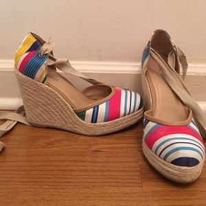 Lace up wedges