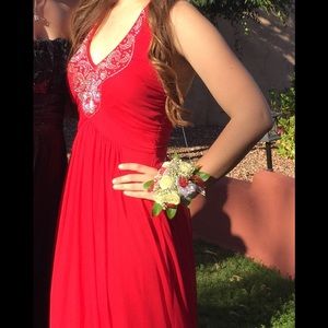 Long, formal dress wear (prom)
