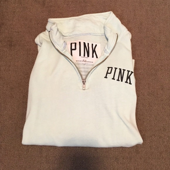 Mint green Victoria Secret Pink quarter zip up.